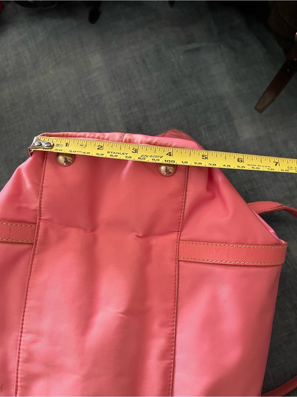 *VERY CUTE* Vintage Y2K Prada Medium Tote Bag Tessuto Pink Silver Hardware - Picture 9 of 11